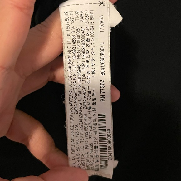 COPY - Zara romper wrap black long sleeve pockets L euc - Picture 5 of 7